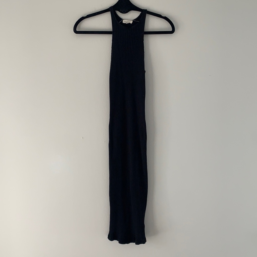 Urban outfitters black fitted midi dress